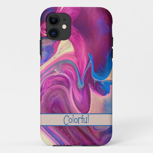 Donkerroze kleurgolven telefoonbehuizingen Case-Mate iPhone case (Achterkant)