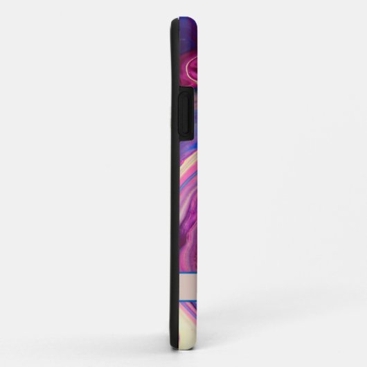 Donkerroze kleurgolven telefoonbehuizingen Case-Mate iPhone case (Achterkant/rechts)