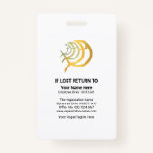 Donkerroze kolom personeel zuster foto-id badge (Achterkant)