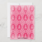 Donkerroze kruisblaas Girls communiqué Kaart (Achterkant)