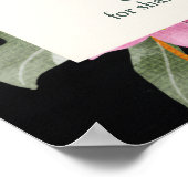 Donkerroze Lelielboog Bruiloft Verwelkoming Poster (Hoek)