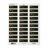 Donkerroze lelies met gele centres etiket (Full Sheet)