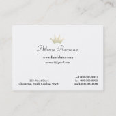 donkerroze Lijst op zwarte en witte pooldots Visitekaartje (Achterkant)