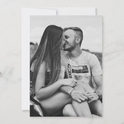 Donkerroze lijst waterverf bruiloft kaart (Achterkant)