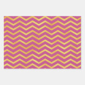 Donkerroze met gouden kleurenpatronen inpakpapier vel (Voorkant 2)