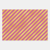 Donkerroze met gouden kleurenpatronen inpakpapier vel (Voorkant 2)