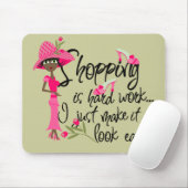 Donkerroze Mode Mousepad Muismat (Met muis)