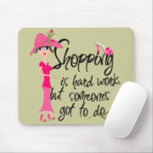 Donkerroze Mode Mousepad Muismat (Met muis)