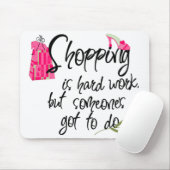 Donkerroze Mode Mousepad Muismat (Met muis)