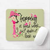 Donkerroze Mode Mousepad Muismat (Met muis)