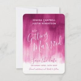 Donkerroze moderne abstracte kunst, sla de datumka save the date