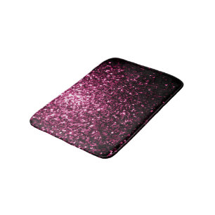 Donkerroze namaak glanzende glitter vonken badmat