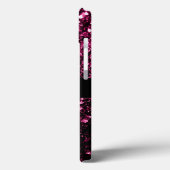 Donkerroze namaak glanzende glitters vonken Monogr Case-Mate iPhone Case (Achterkant / Links)