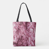 donkerroze namaakbont tote bag (Achterkant)