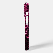 Donkerroze nepschittertjes glinsteren bling Case-Mate iPhone case (Achterkant / Links)