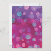 Donkerroze op de Mermaid Birthday Invitation Kaart (Achterkant)