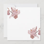 Donkerroze Orchidee Kaart (Achterkant)