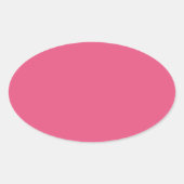 Donkerroze Ovale Sticker (Voorkant)