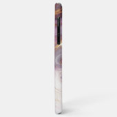 Donkerroze Paarse Gouden Wit Marmeren Kunstpatroon Case-Mate iPhone Case (Achterkant/links)