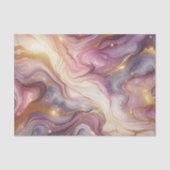 Donkerroze Paarse Gouden Wit Marmeren Kunstpatroon Tissuepapier (Voorkant)