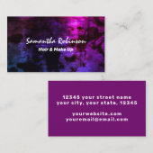 Donkerroze Paarse zwarte Gothic dierpatroon Visitekaartje (Voorkant / Achterkant)