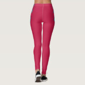 Donkerroze paisley leggings (Achterkant)