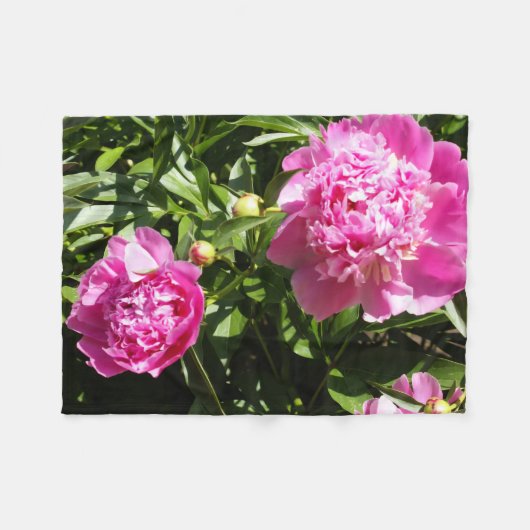 Donkerroze pinda's fleece deken (Voorkant (Horizontaal))