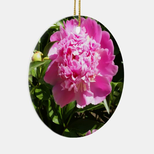 Donkerroze pinda's keramisch ornament (Rechts)