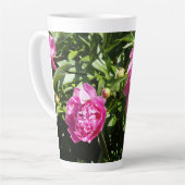 Donkerroze pinda's latte mok (Linkerhoek)