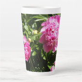 Donkerroze pinda's latte mok (Voorkant)