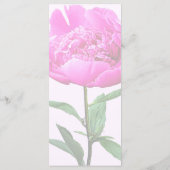 Donkerroze pioenroos menu (Achterkant)