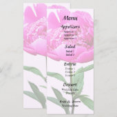 Donkerroze pioenroos menu (Voorkant / Achterkant)