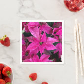 Donkerroze Poinsettia Servet (Insitu)
