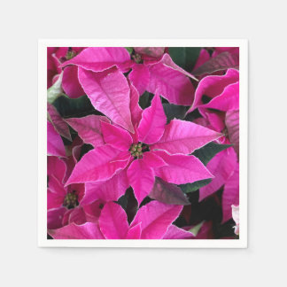 Donkerroze Poinsettia Servet