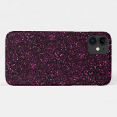 Donkerroze Posh Glitter Case-Mate iPhone Case (Achterkant (horizontaal))