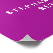 Donkerroze Proost aan 65 Jaar Pensioen Partij Poster (Hoek)