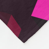 Donkerroze Rhombus: Gradiënt Abstract decor Fleece Deken (Hoek)