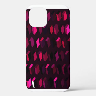Donkerroze Rhombus: Gradiënt Abstract decor iPhone 12 Hoesje