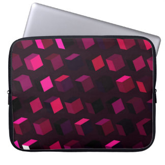 Donkerroze Rhombus: Gradiënt Abstract decor Laptop Sleeve
