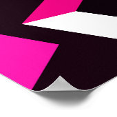 Donkerroze Rhombus: Gradiënt Abstract decor Poster (Hoek)