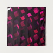 Donkerroze Rhombus: Gradiënt Abstract decor Wandkleed (Voorkant (horizontaal))