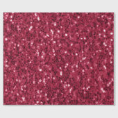 Donkerroze rood magenta faux fonkelt glitters cadeaupapier (Vlak)
