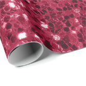 Donkerroze rood magenta faux fonkelt glitters cadeaupapier (Rol Hoek)
