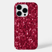Donkerroze rood magenta faux fonkelt glitters Case-Mate iPhone case (Achterkant)
