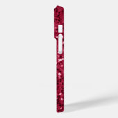 Donkerroze rood magenta faux fonkelt glitters Case-Mate iPhone case (Achterkant / Links)