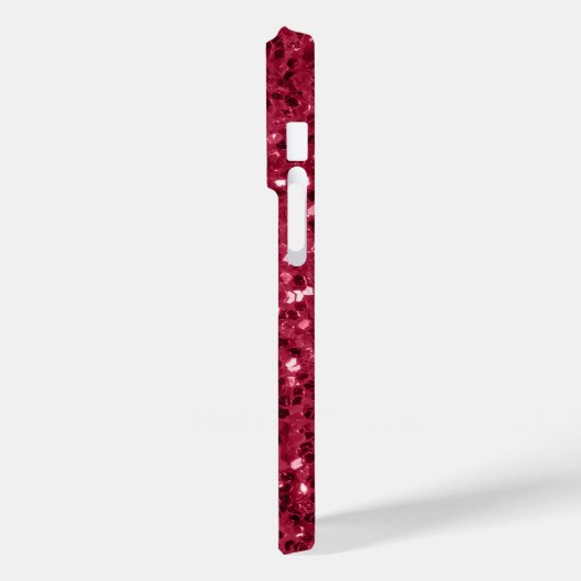 Donkerroze rood magenta faux fonkelt glitters Case-Mate iPhone case (Achterkant / Links)