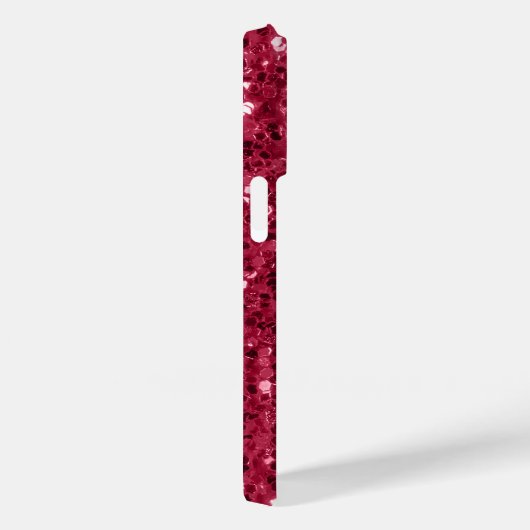 Donkerroze rood magenta faux fonkelt glitters Case-Mate iPhone case (Achterkant / Rechts)