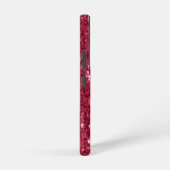 Donkerroze rood magenta faux fonkelt glitters samsung galaxy hoesje (Rechterkant)