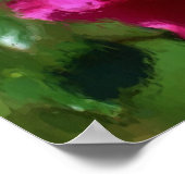 Donkerroze Rose Bloem Art Fotoschilderij Poster (Hoek)