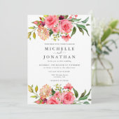 Donkerroze roses Dusty Roos Weddenschap Kaart (Staand voorkant)